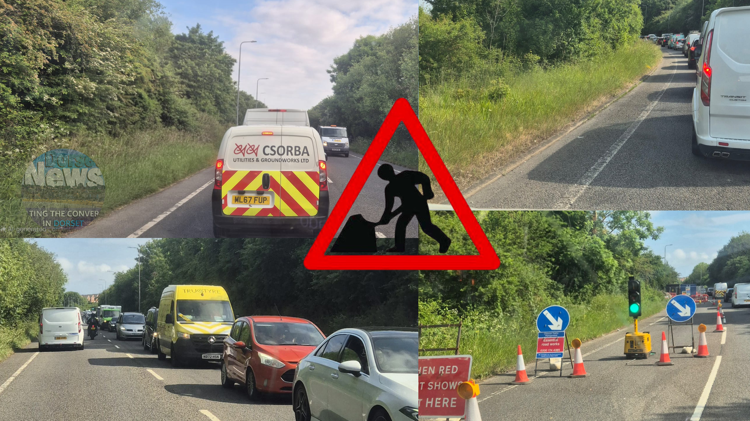 road works Weymouth Sgn Dorset Travel